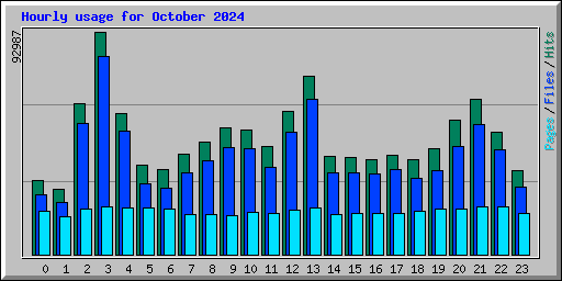 Hourly usage for October 2024