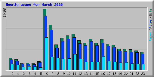 Hourly usage for March 2026