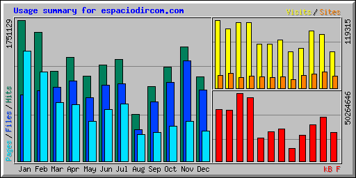 Usage summary for espaciodircom.com